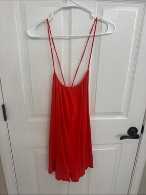 Red Strappy Women’s Romper
